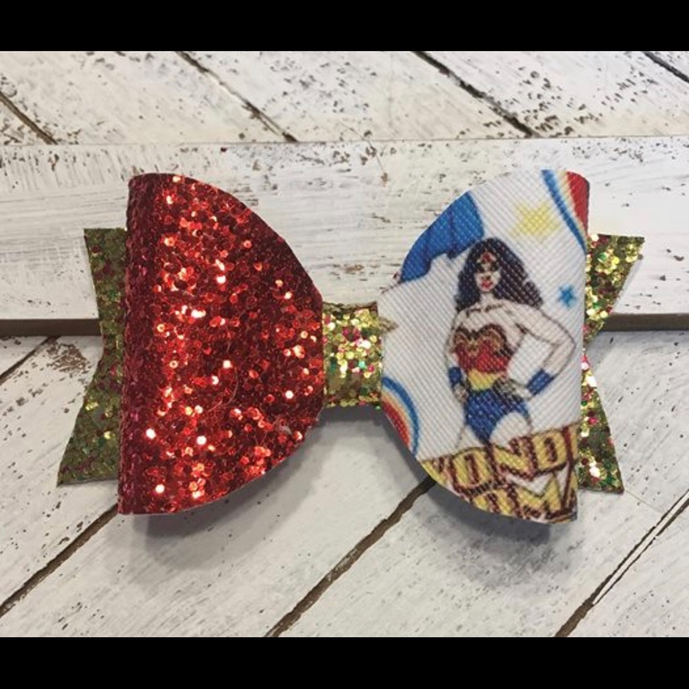 Wonder Woman hair Bow Set of 3
